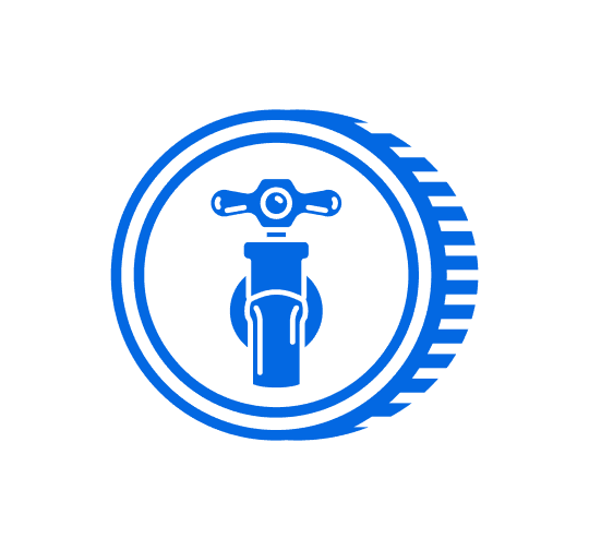 The PayWater logo: a coin with a faucet emblem, representing instant water bill payments.