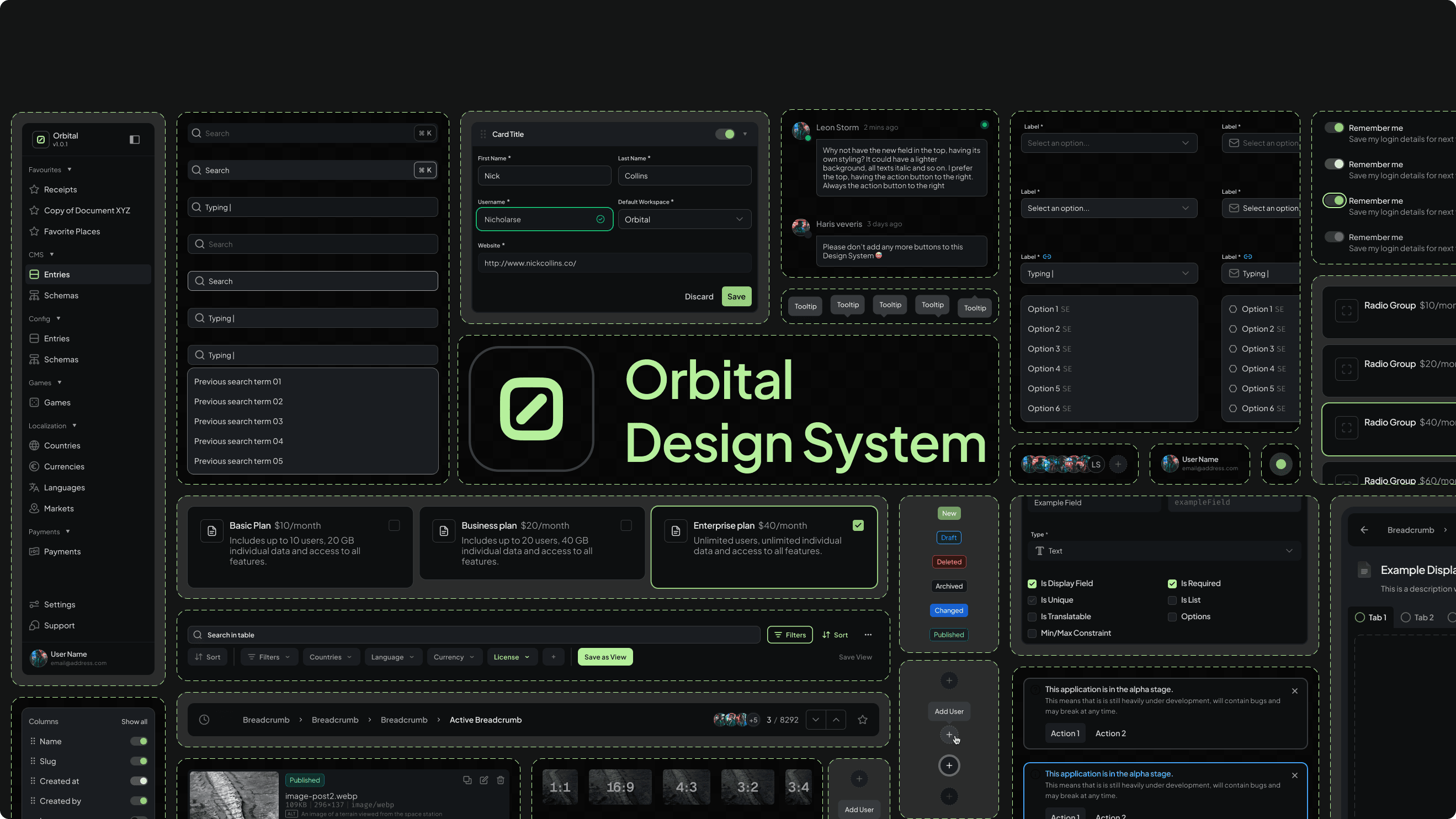 Orbital Design System overview