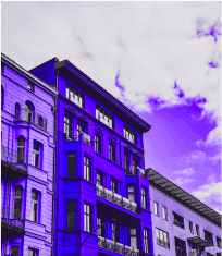 purple colored building