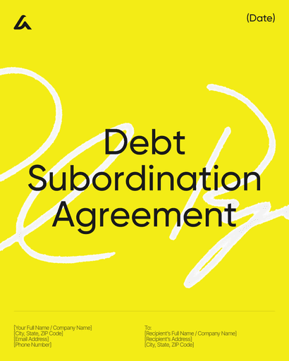 Debt Subordination Agreement