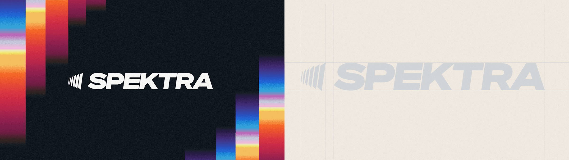 Spektra — primary logo on ink and on paper