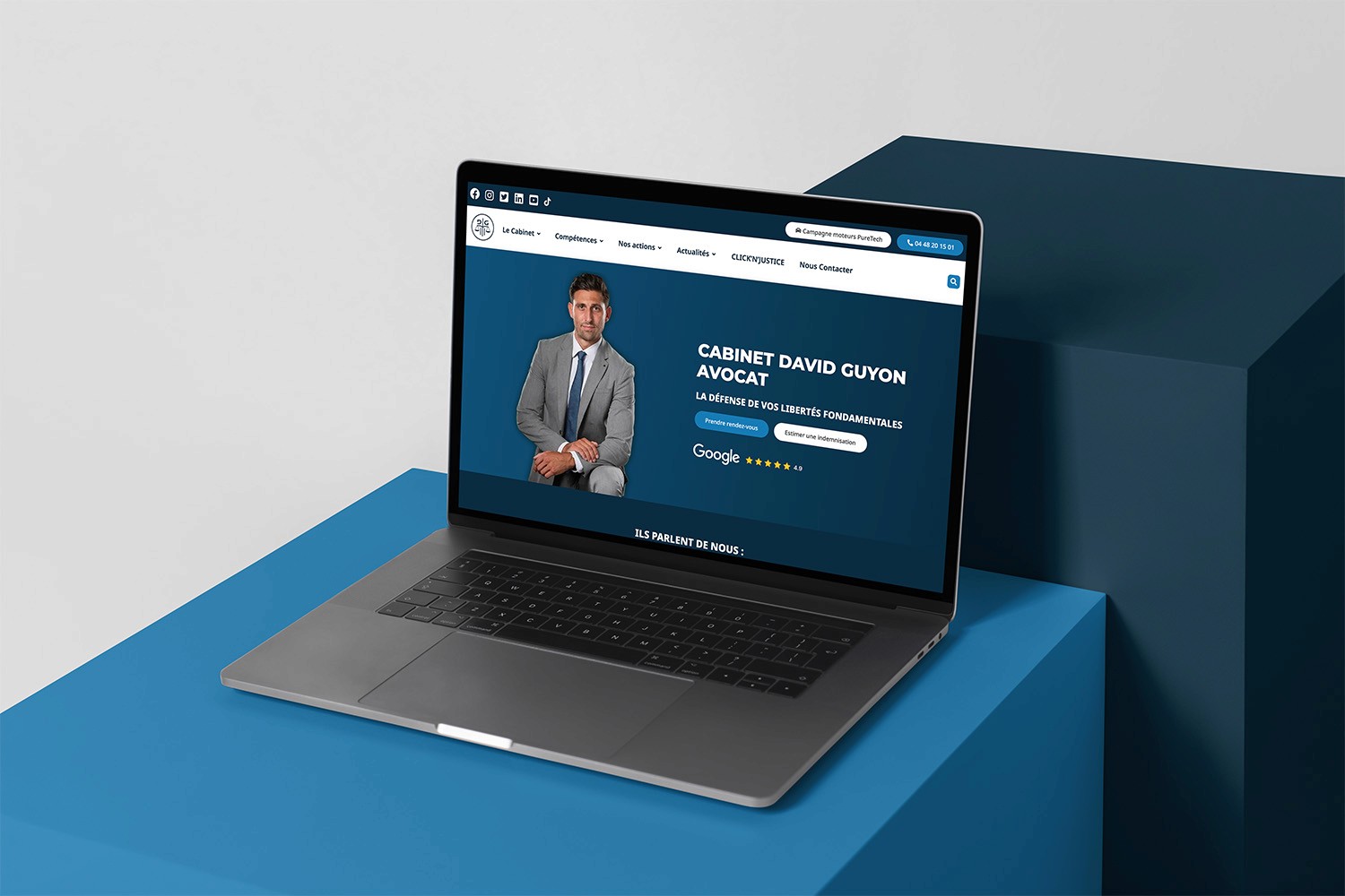 mockup du site internet guyon-avocat.fr