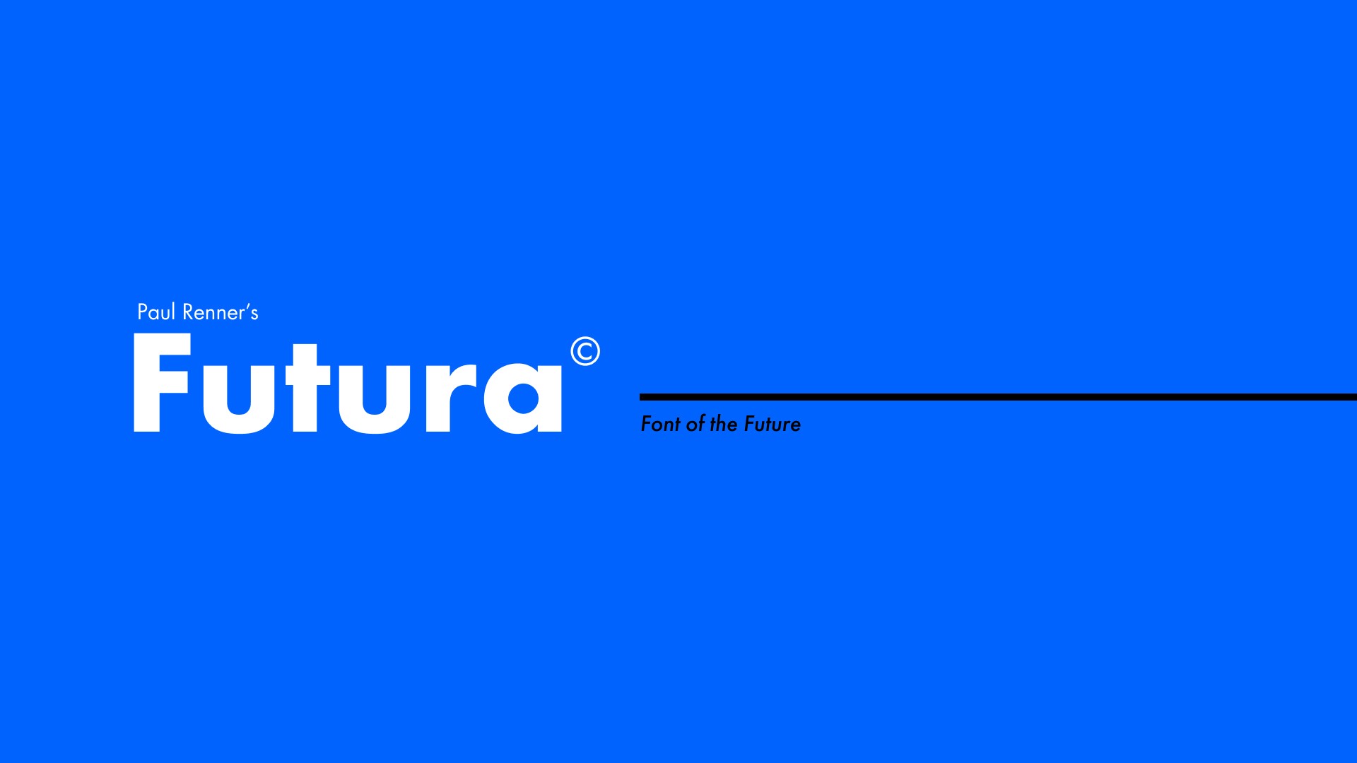 Cover image titled: "Futura - Font of the future".