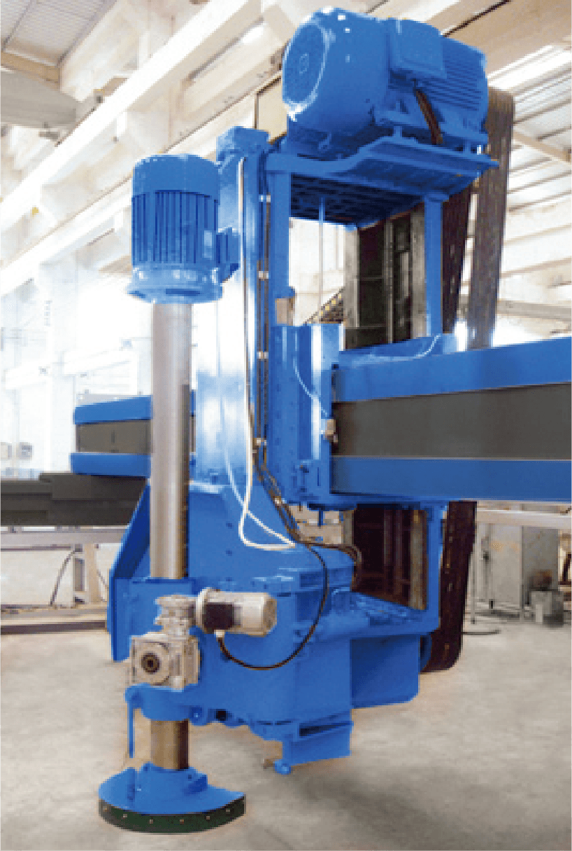 Dinosaw Vertical Plus Horizontal Cutting Machine's advanced cutting head design, featuring high-speed rotary encoders and hydraulic systems for enhanced precision and stability. This innovative design ensures consistent quality and performance.