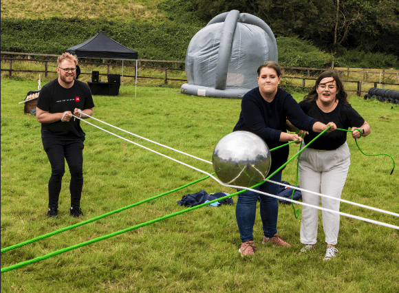 Custom t-shirts and hats for event attendees
