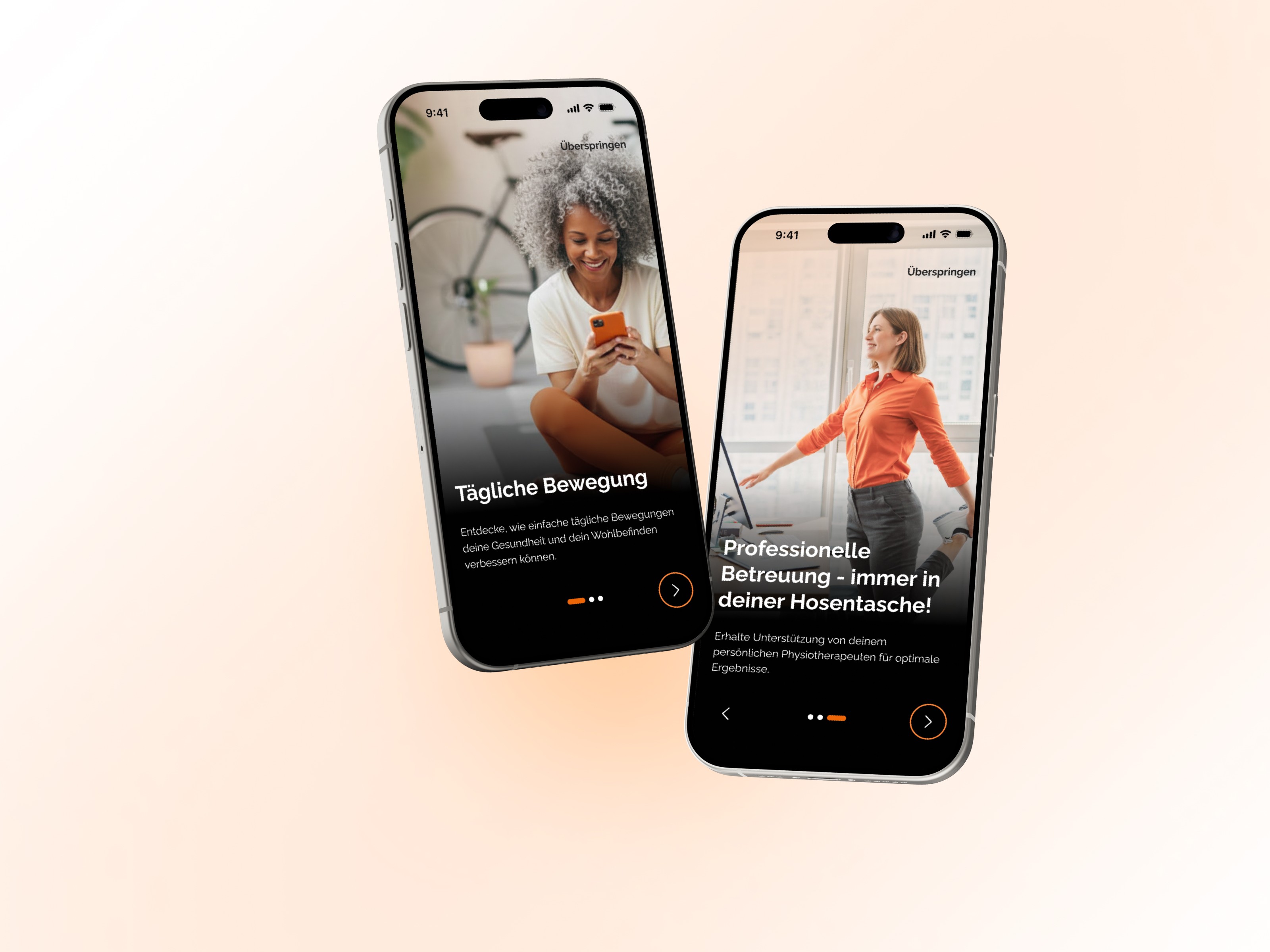 Three smartphones above each other