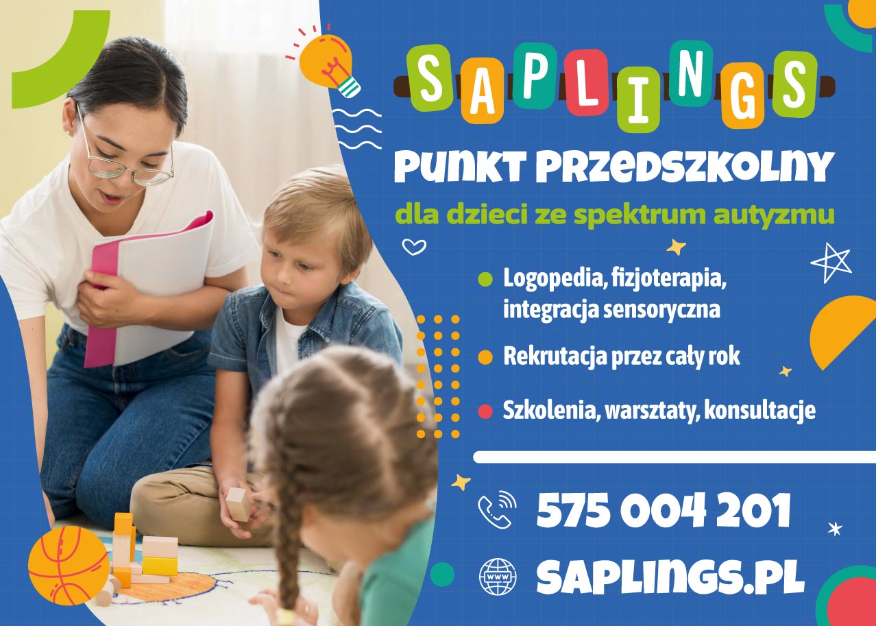 Projekt graficzny baneru – kolorowy layout z infografiką i zdjęciami dla branży edukacyjnej.