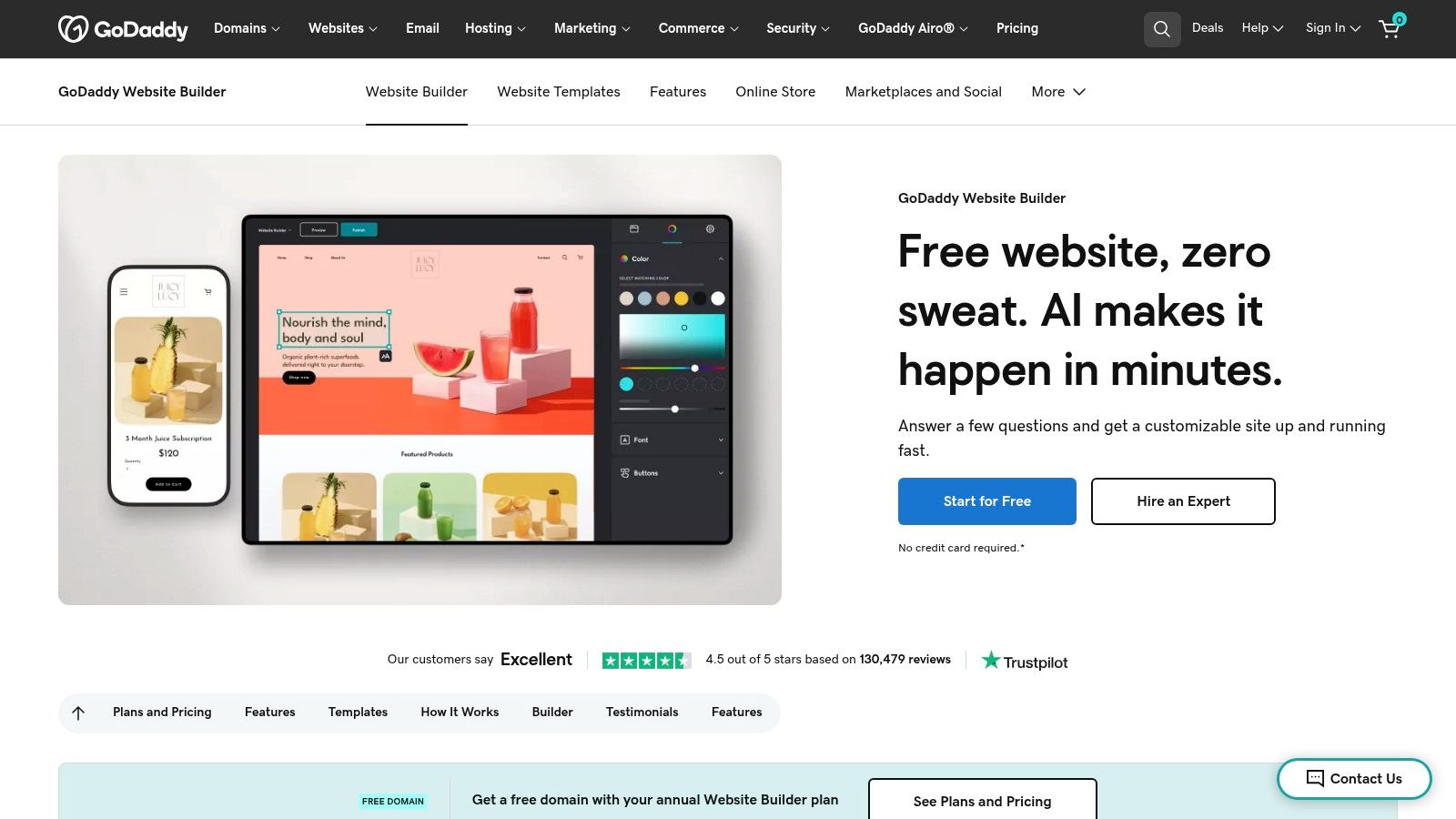 GoDaddy Website Builder