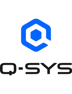 Q-SYS Audio Video Control - Blue, Black and White