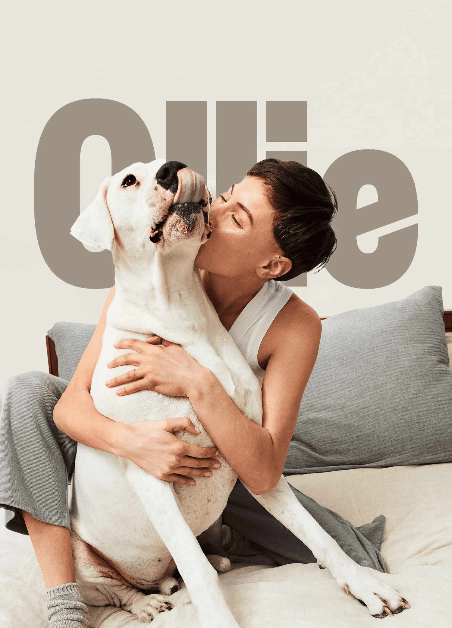 Close-up of white fur with black heart-shaped spots—soft, high-contrast texture for fashion/home décor.