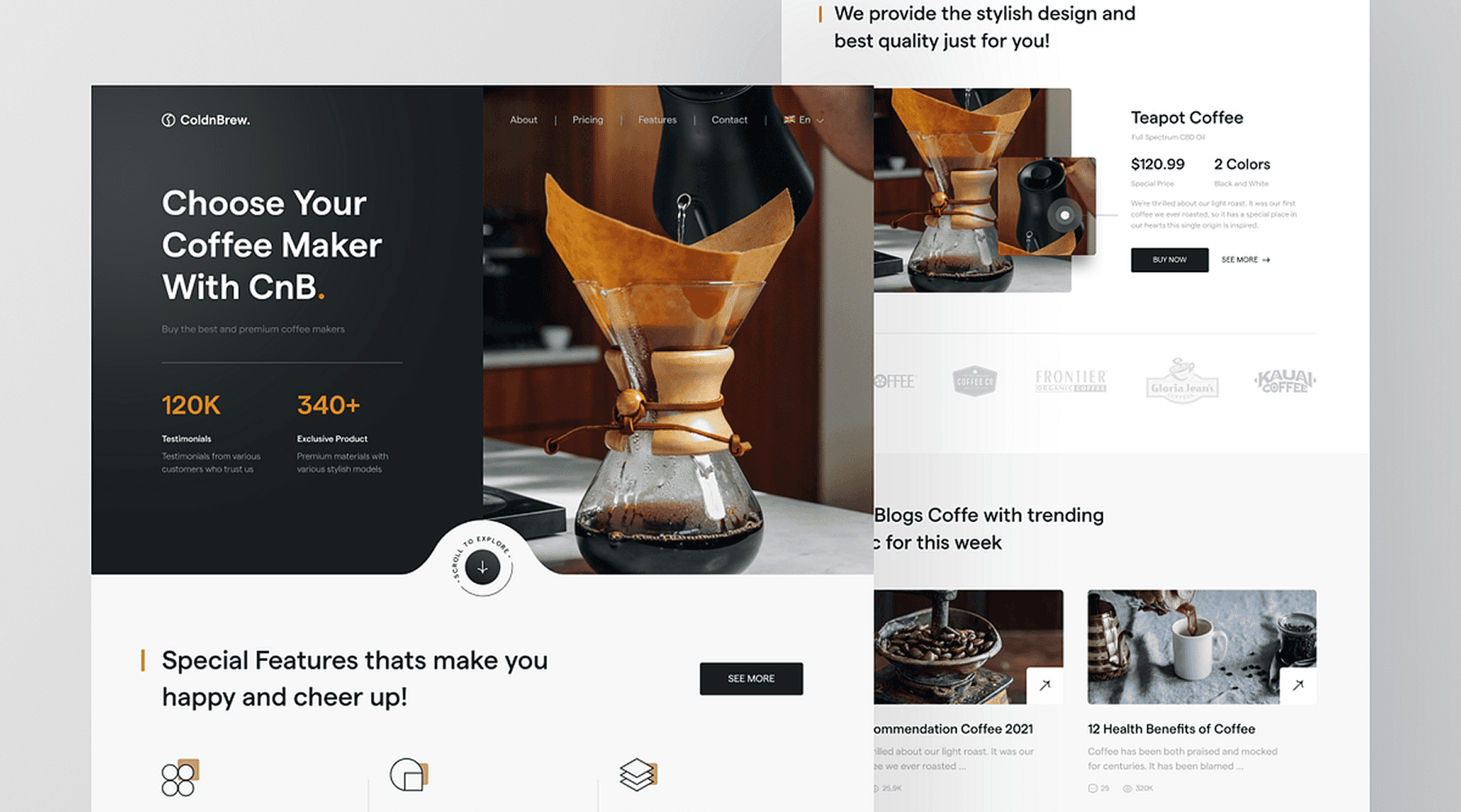 Page de vente optimisée conçue pour une entreprise de coaching