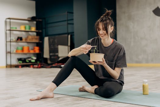 Woman enjoying a healthy salad