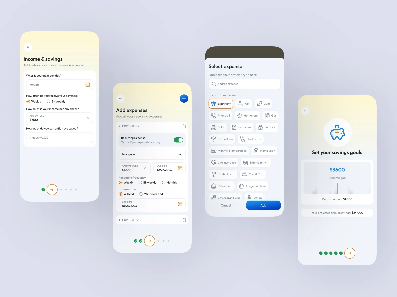 Phone mockup with the app home page
