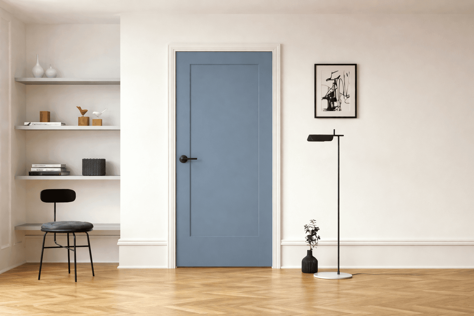 Modern kitchen project in NYC iwth dark cabinets