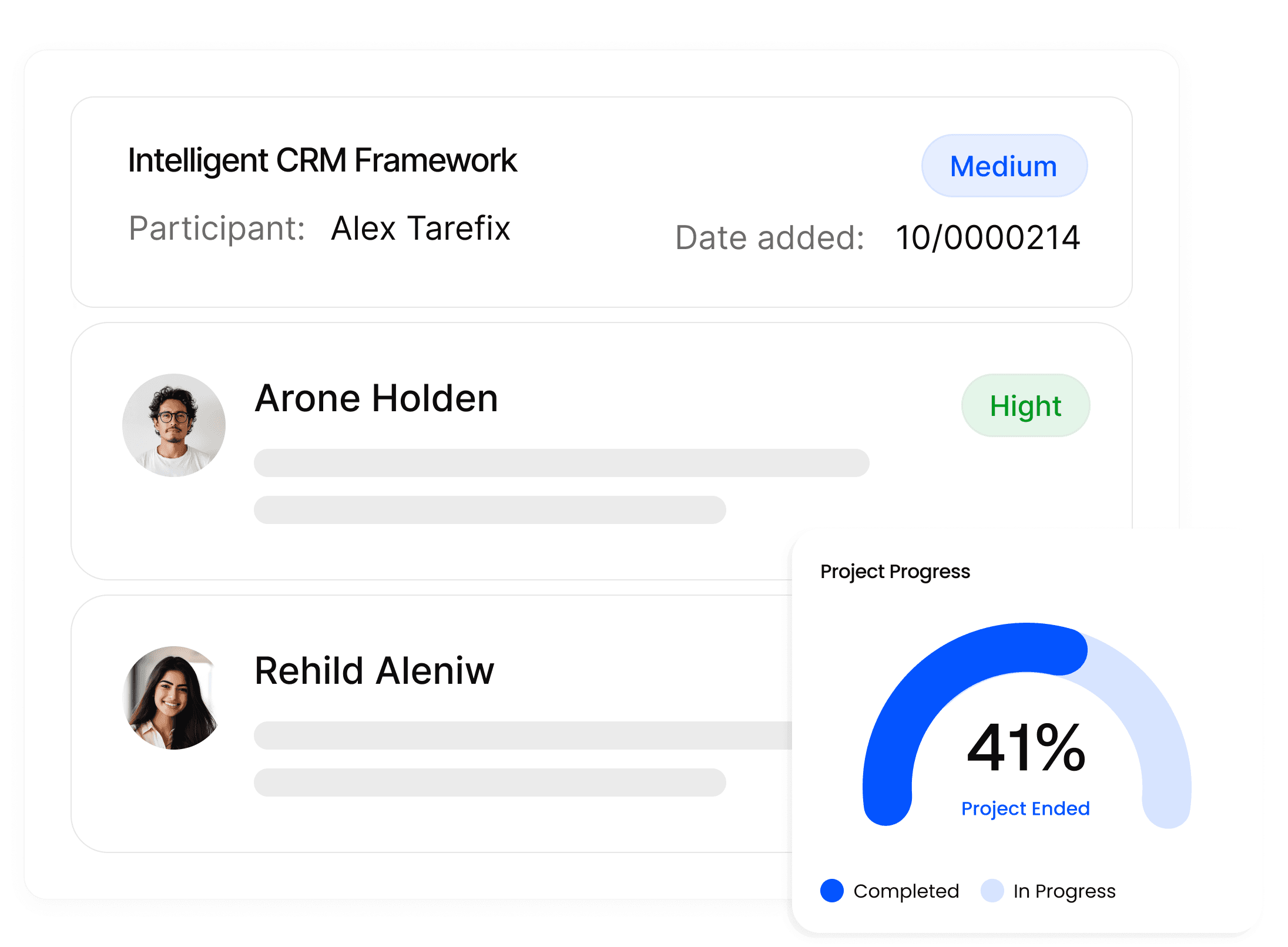 Intelligent CRM Freamwork data