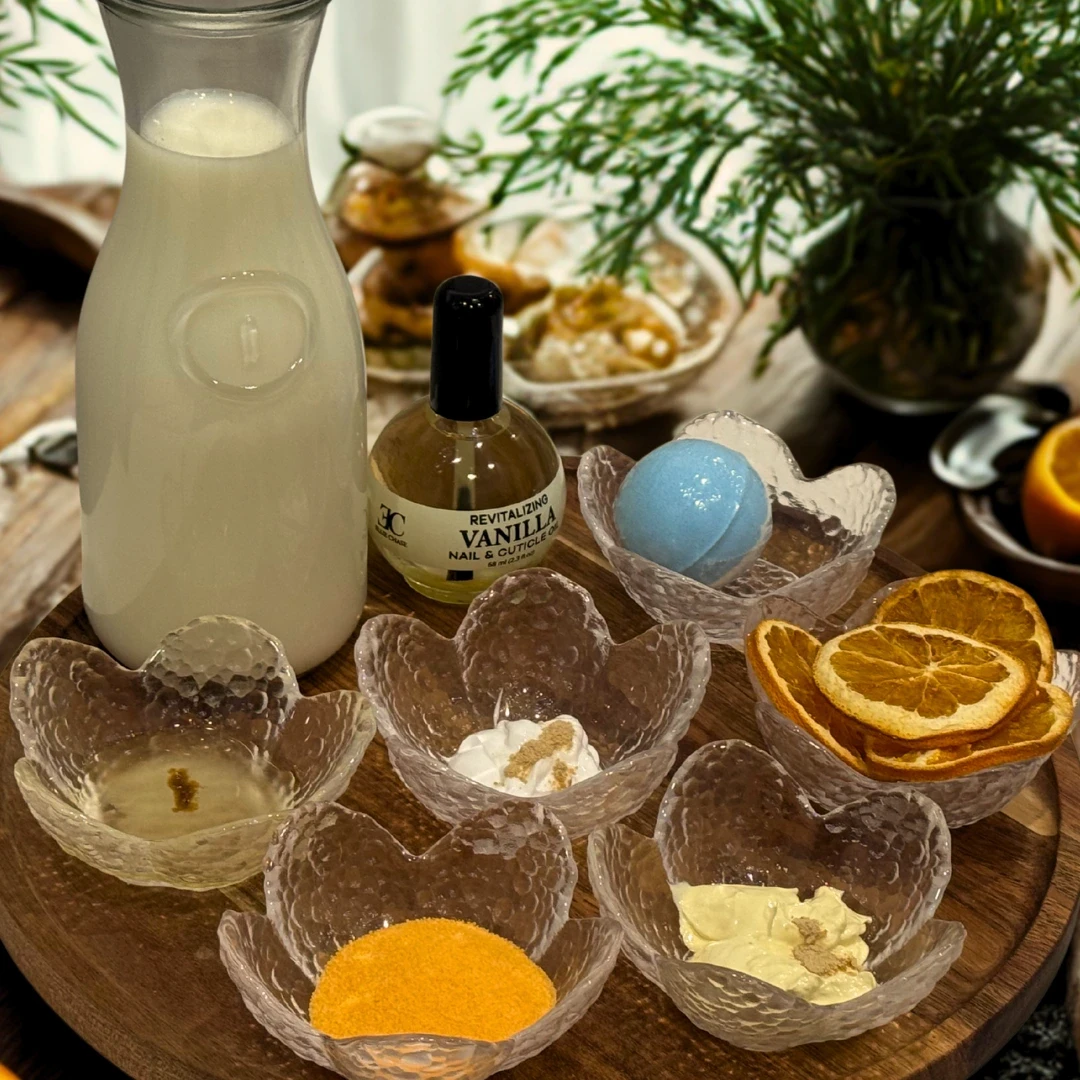 picture of a pedicure session products