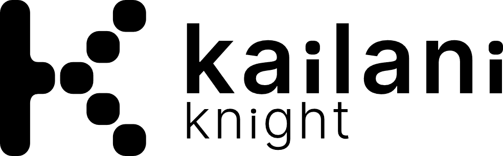 Kailani Knight logo containing an abstract K