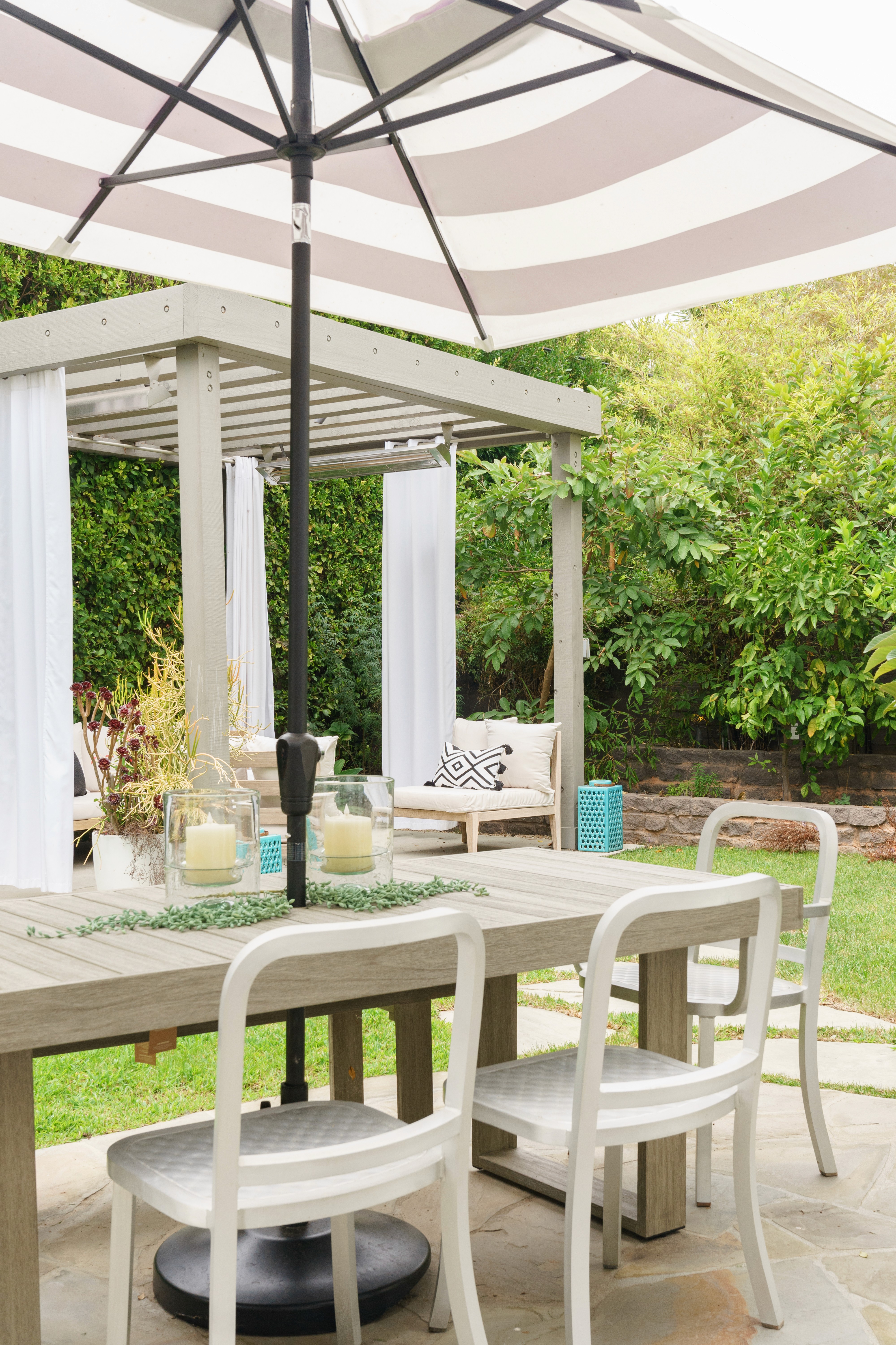 Transitional refresh outdoor living space by Ventura & Los Angeles interior designer Jubilee Interiors