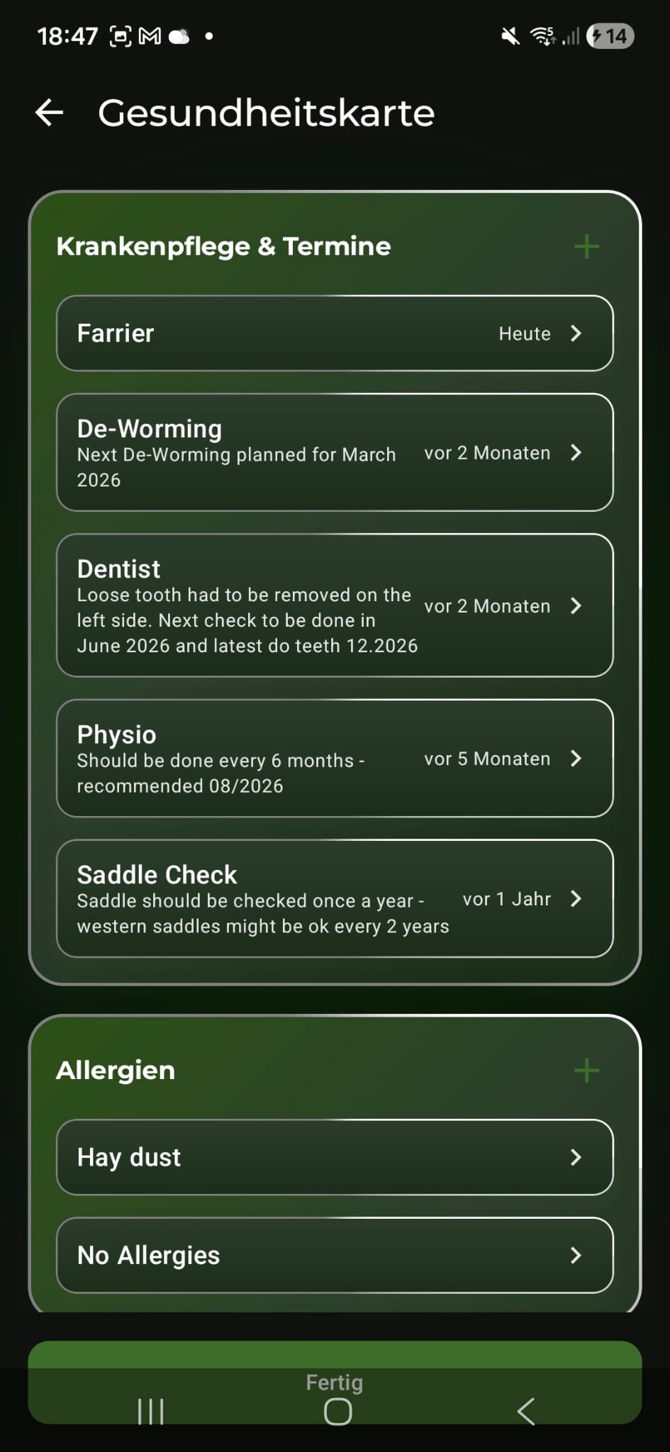 Horse Profile - ManeMap