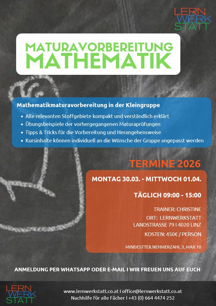 Matura kurs Mathematik Maturavorbereitung