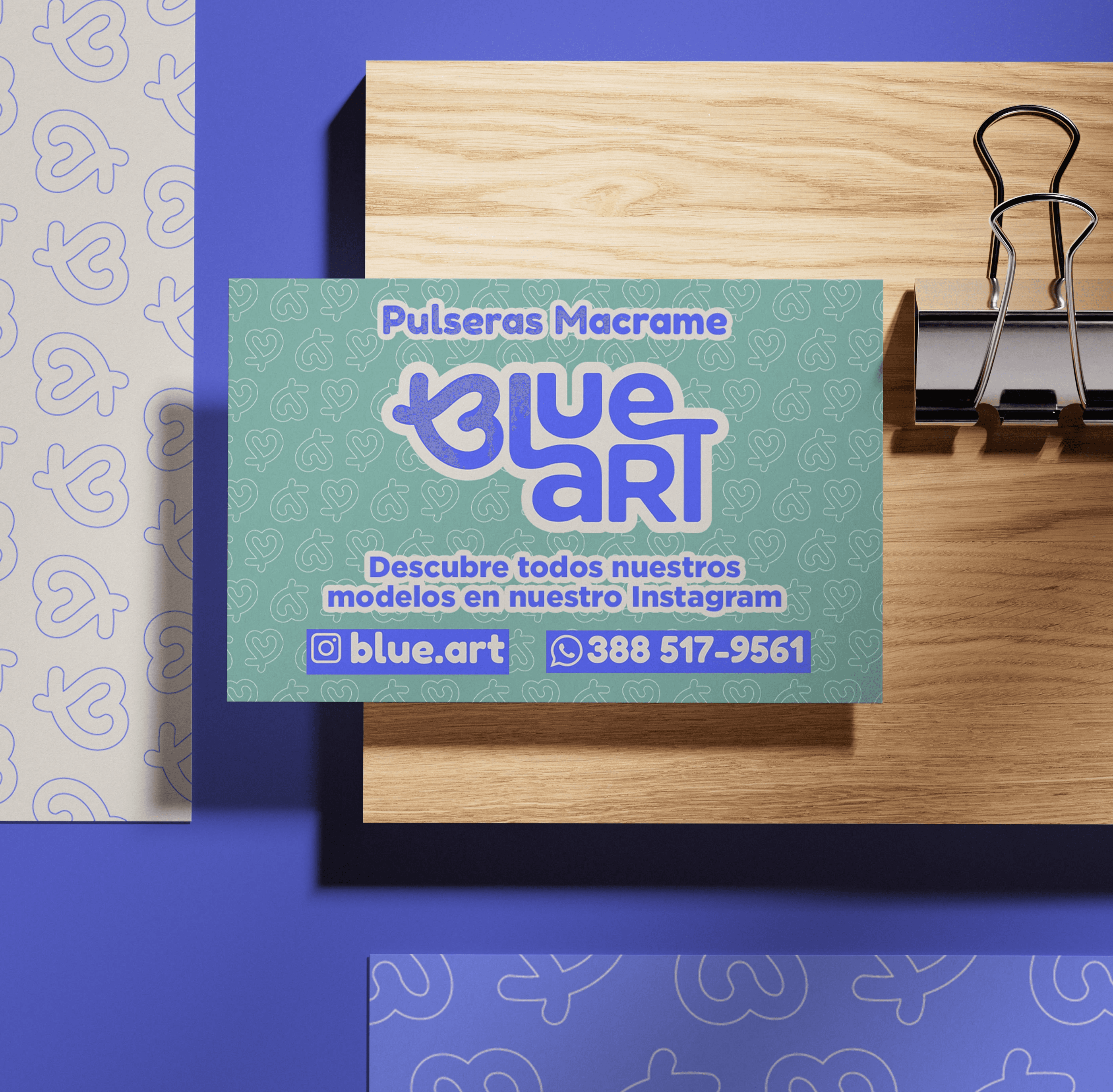 CARD BLUE ARTE X WOLFIE