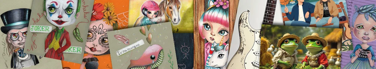 Une partie de la collection des dessins à découvrir chez AZ Shop