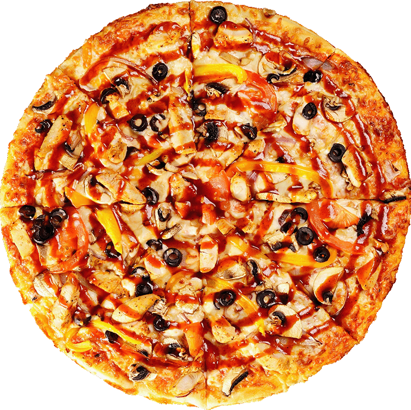 BBQ chicken pizza