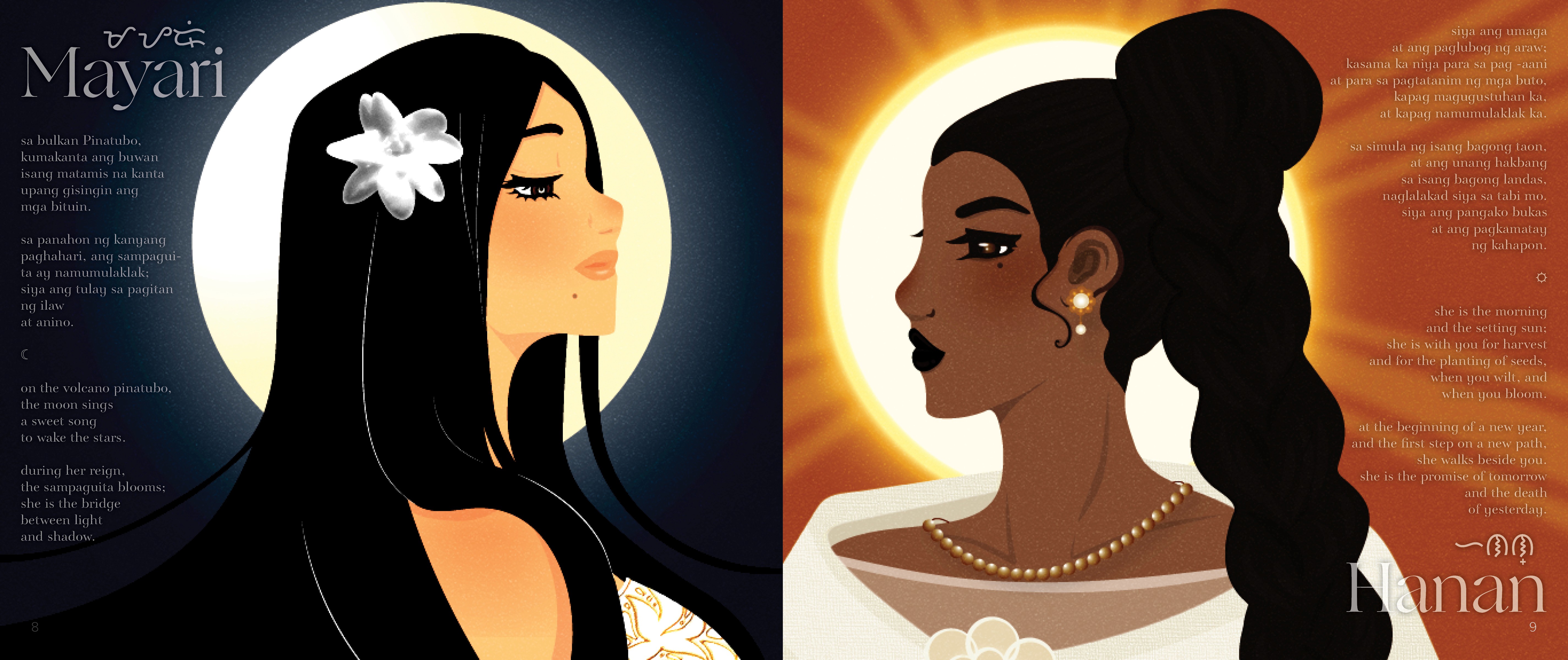goddess of the moon and goddess of the dawn