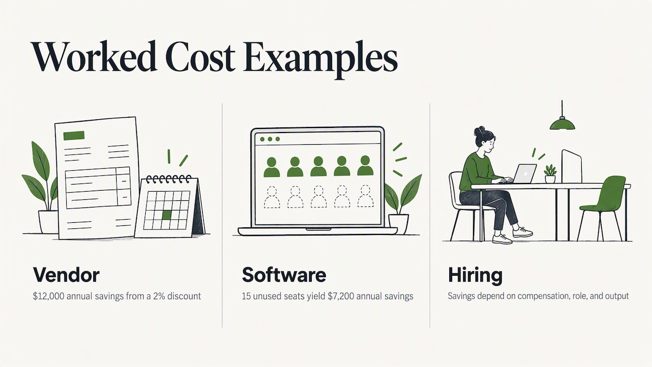 Three cost reduction examples and savings
