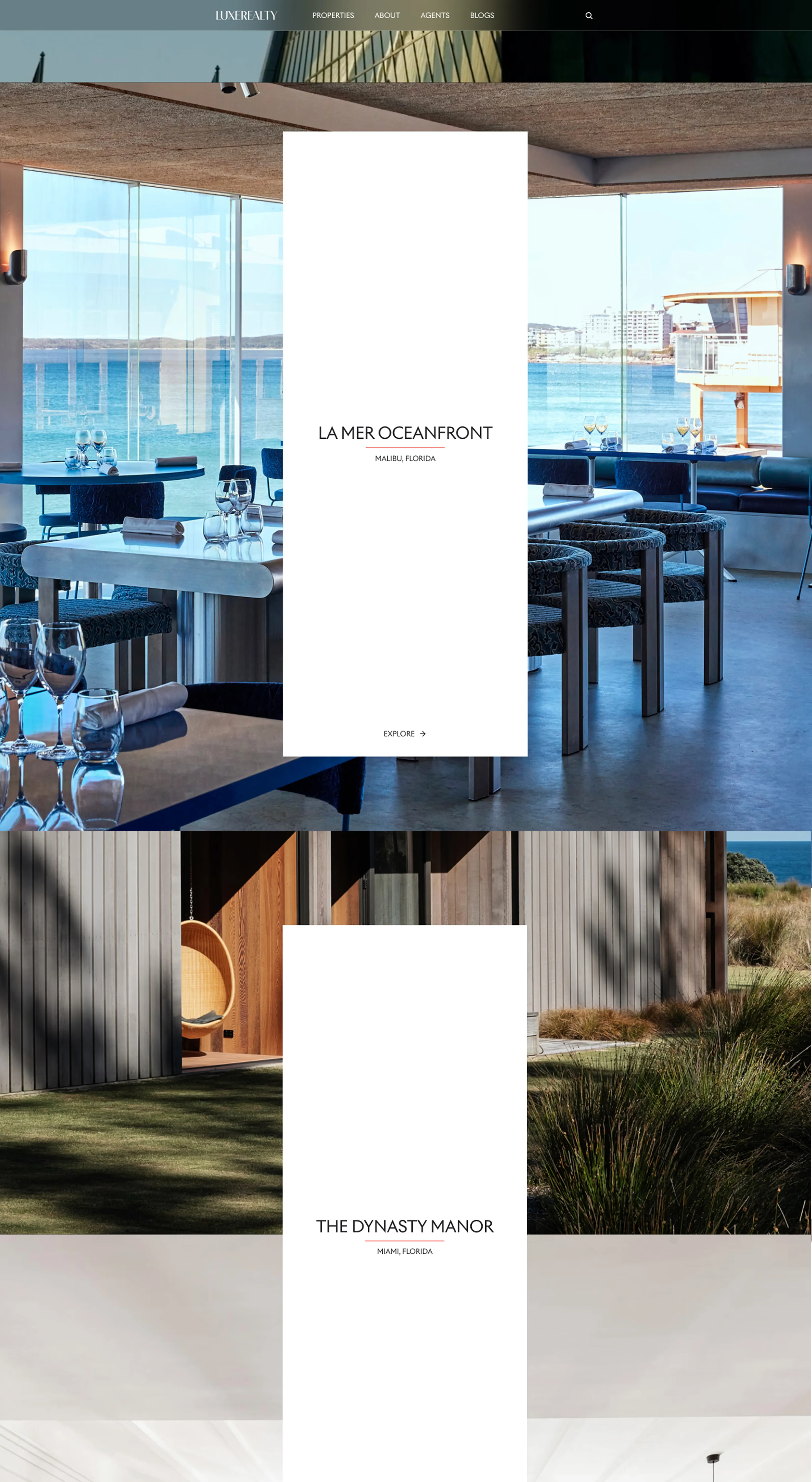 Framer luxury website template