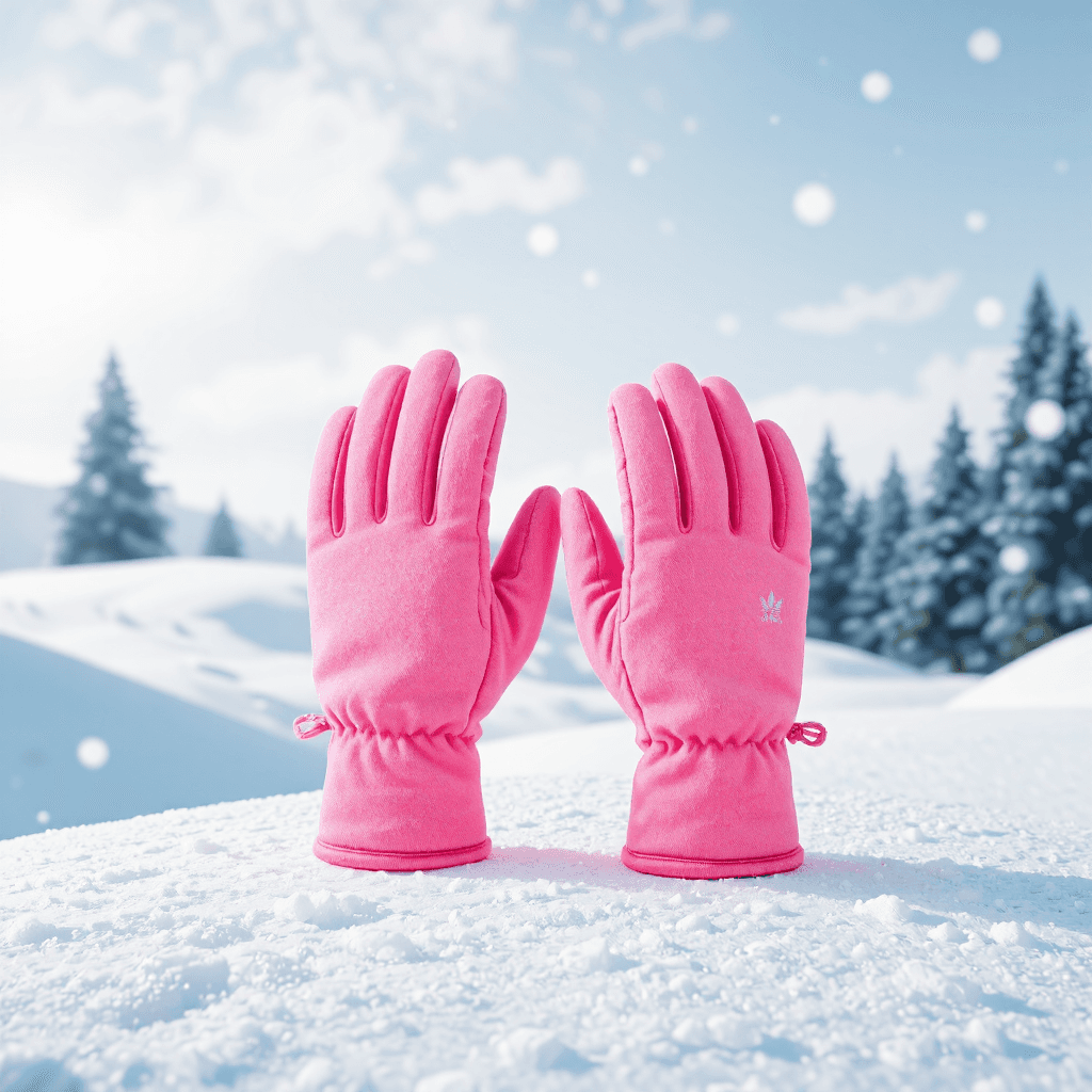 product photography of a pair of winter gloves designed for sports use