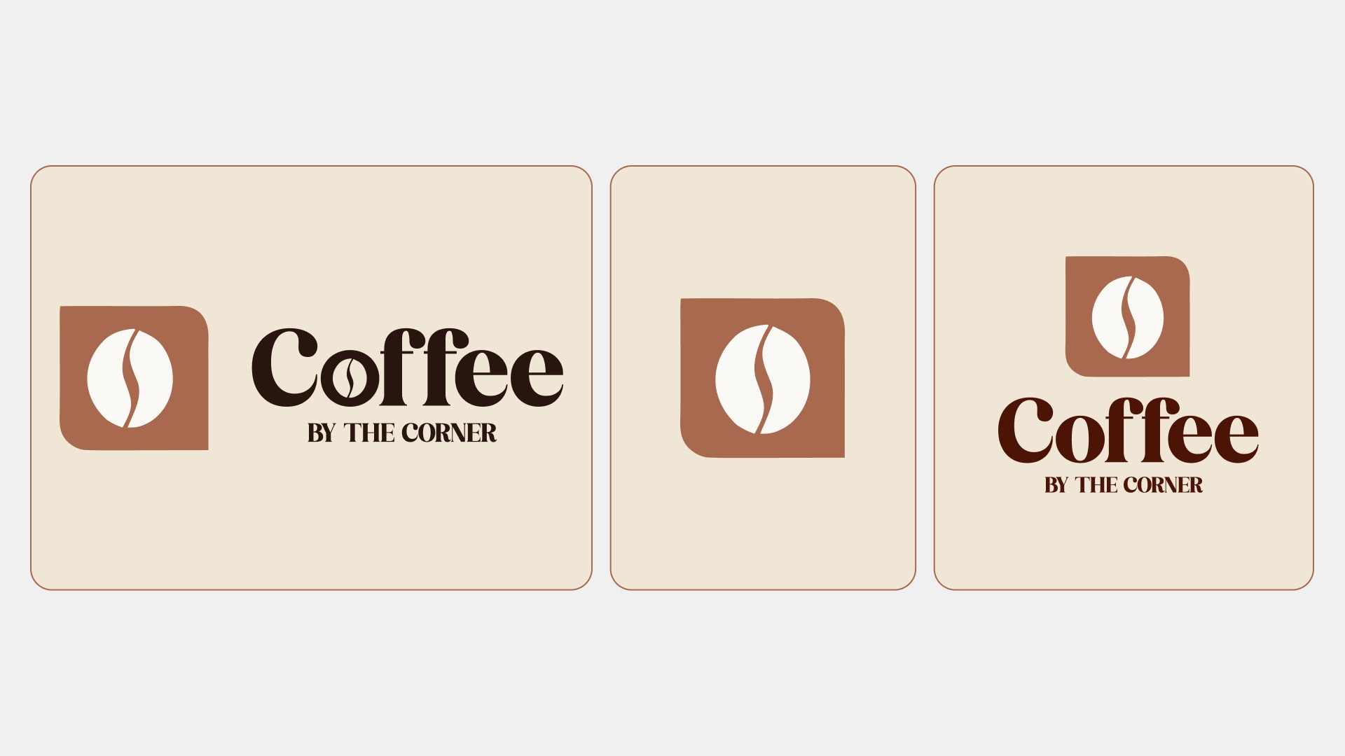 Coffee by the corner logo suite
