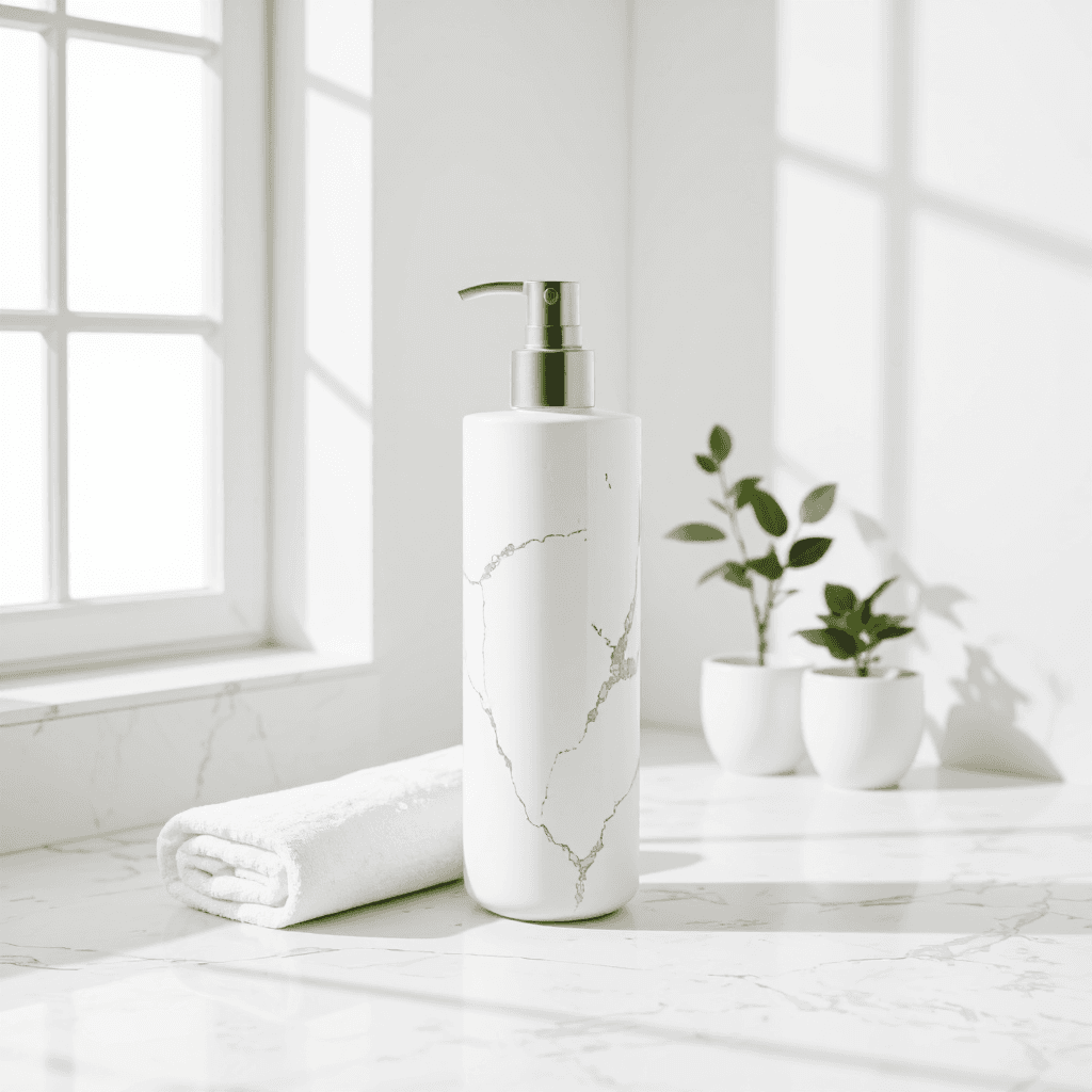 product photography of a bottle of scalp scaler