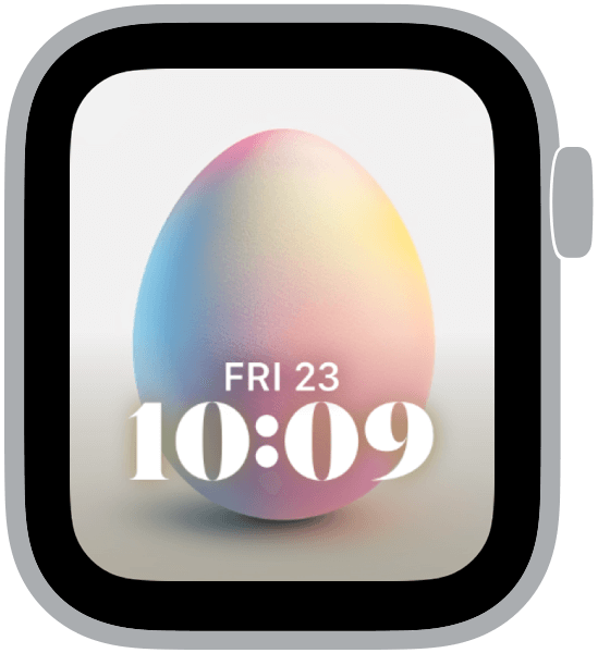 an apple watch face from the easter gradients collection