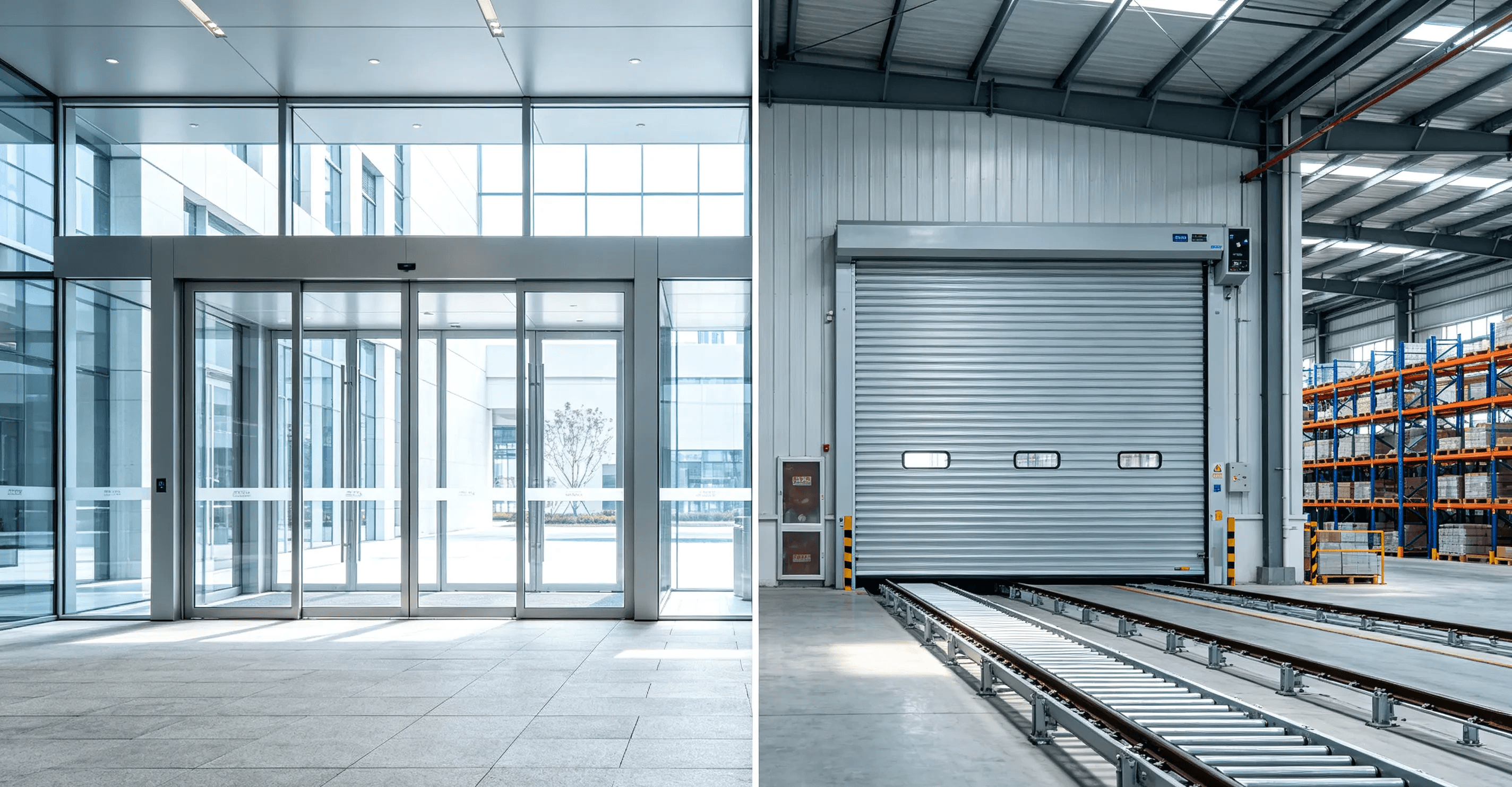 Automatic door control systems used in commercial and industrial applications