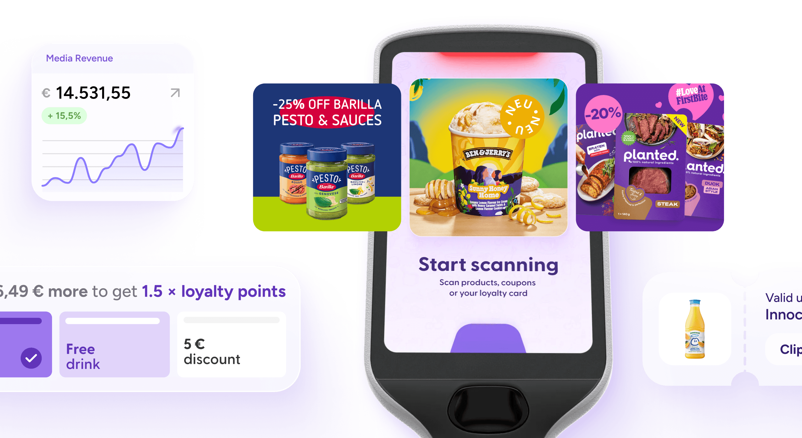 retail media on a handheld scanner