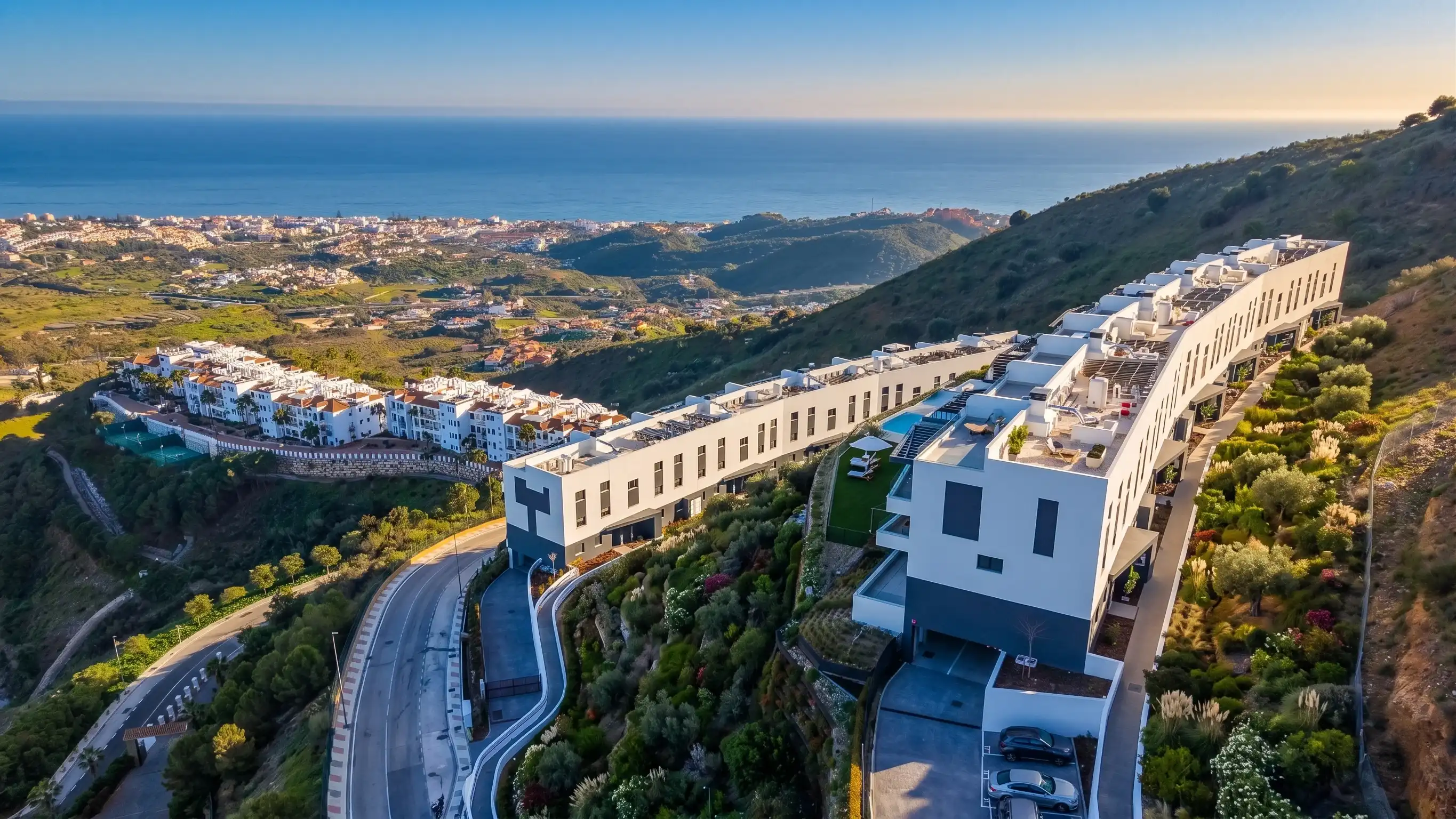 Profesional drone photo of a real estate complex