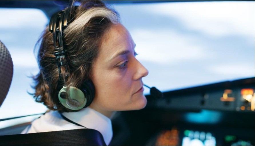 Ein Bild einer Pilotin