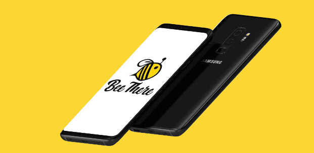 Mobile Phone with Bee There logo
