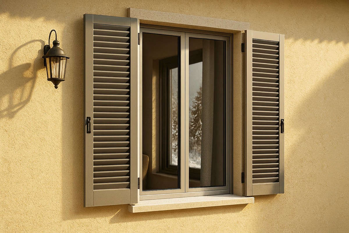 persiana anta doppia effetto legno