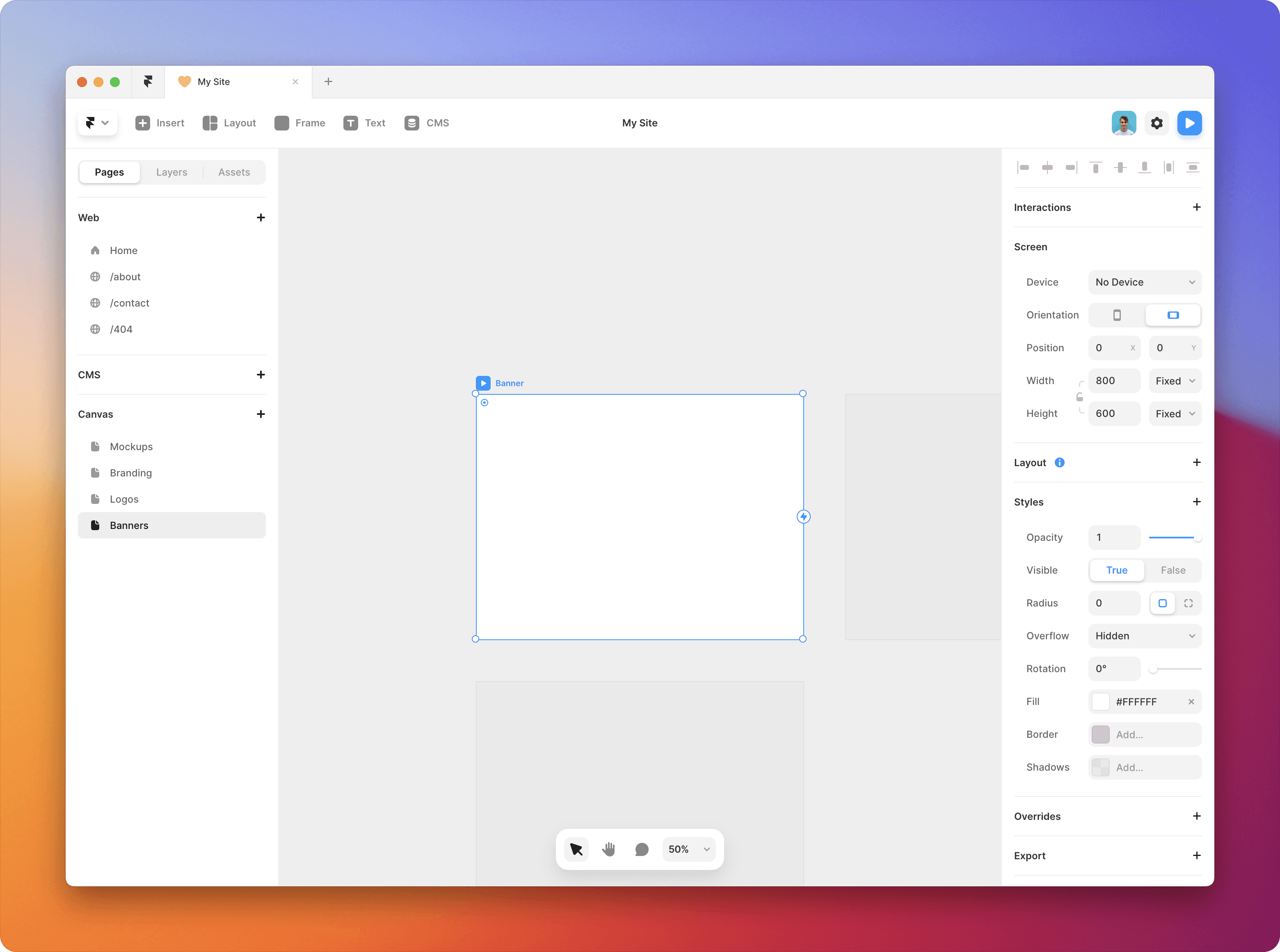 Framer Learn: Page Basics