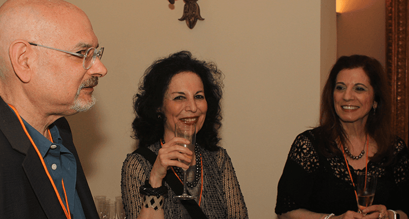 three people with wine classes