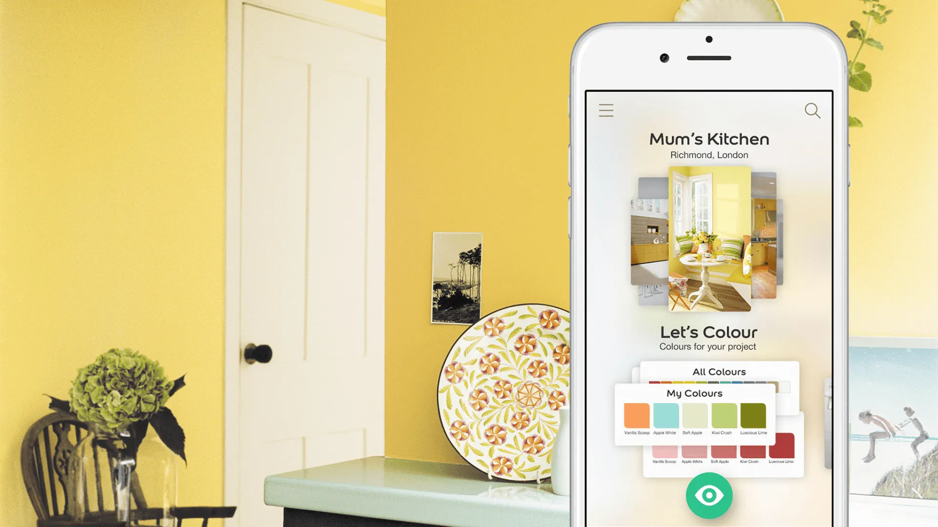 Dulux app on mobile