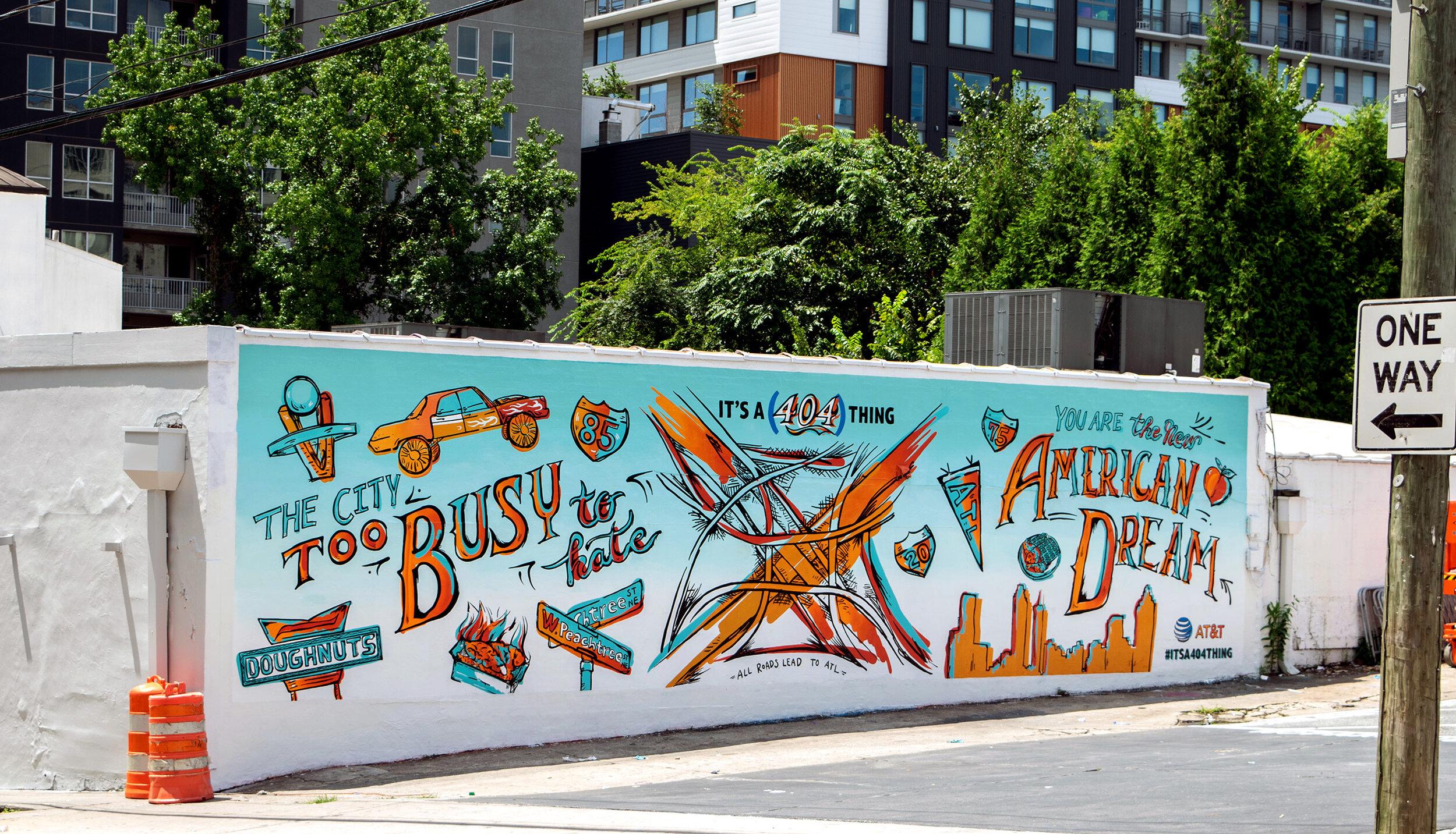 outdoor illustrated billboard