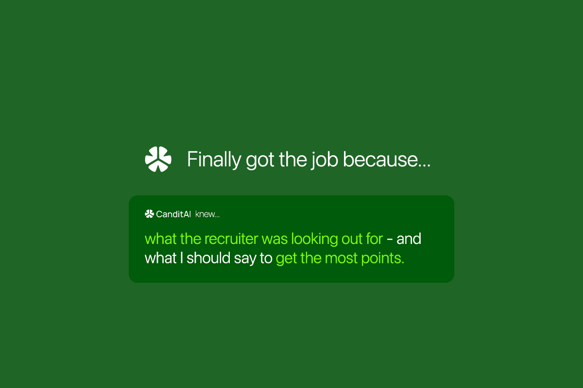 Just upload a CV to get started. User is able to upload a CV, a job description and Candit (CanditAI) generates a powerful and tailored interview preparation.