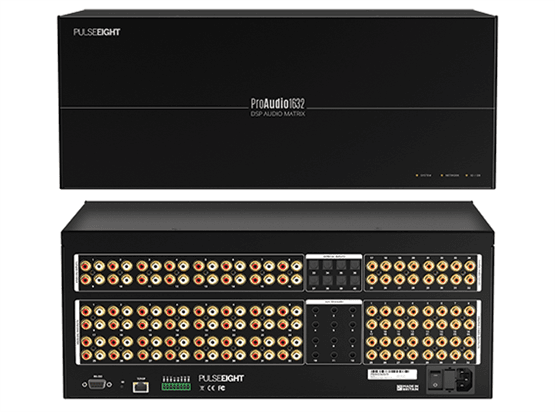PulseEight ProAudio1632 DSP Audio Matrix rear panel