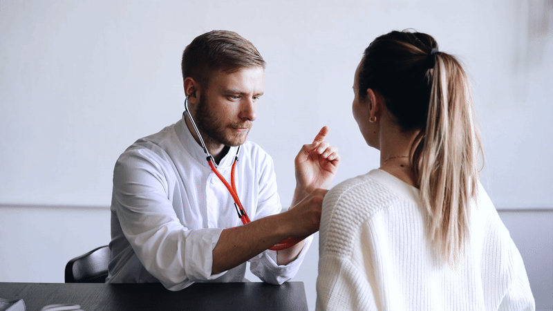 Doctor examine the patient
