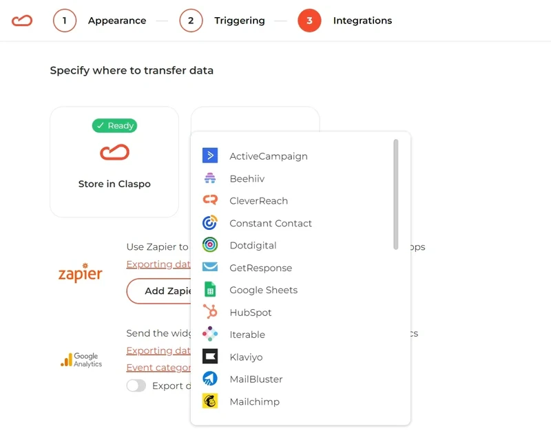 Claspo-integration-options