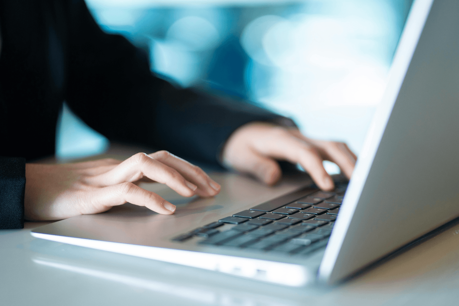 A worker on their laptop