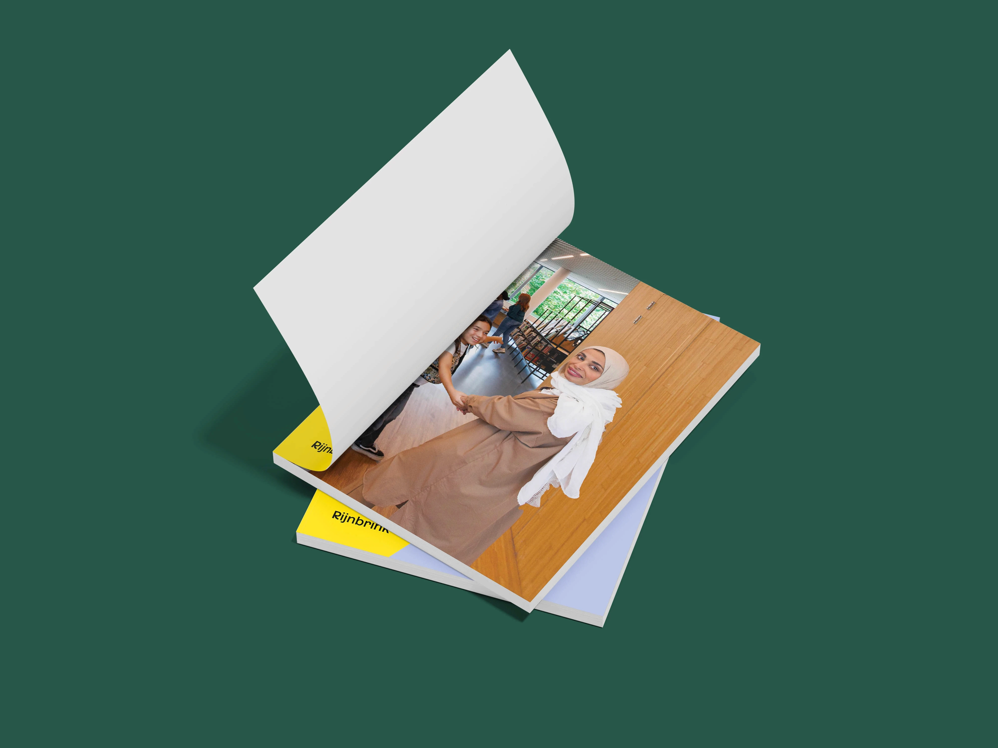 Grafisch ontwerp Rijnbrink boek open